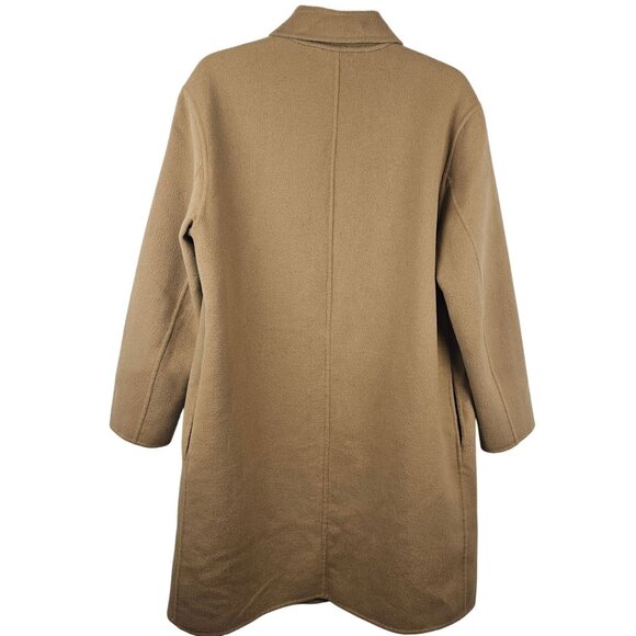 Womens 2 Business Casual Fall Winter Harvest Office Overcoat Tan & Other Stories - Picture 3 of 11